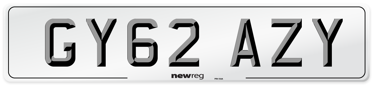 GY62 AZY Number Plate from New Reg